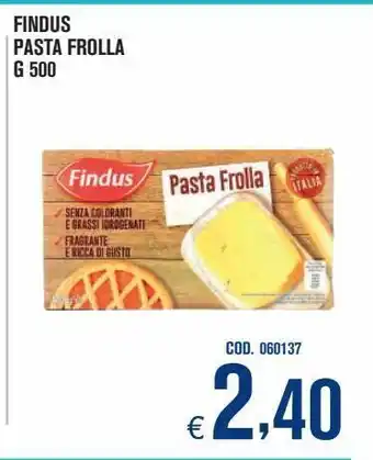 Adhoc Pasta frolla findus g 500 offerta