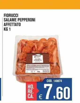 Adhoc Salame pepperoni fiorucci affettato 1 lg offerta