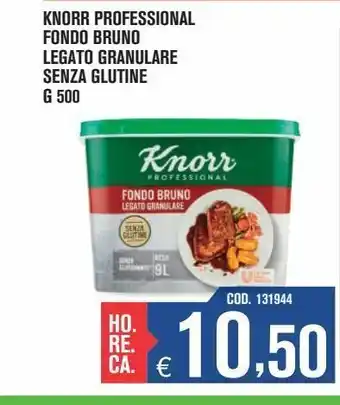Adhoc Knorr professional fondo bruno legato granulare senza glutine g 500 offerta