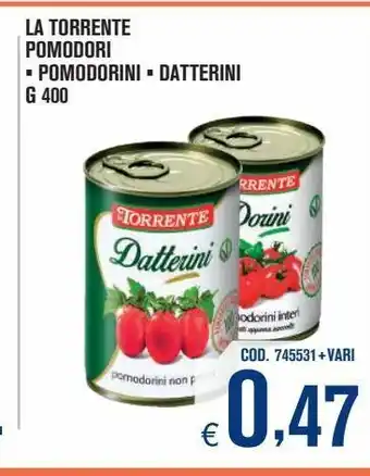 Adhoc Pomodori la torrente pomodorini, datterini g 400 offerta