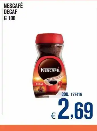 Adhoc Nescafè decaf g 100 offerta