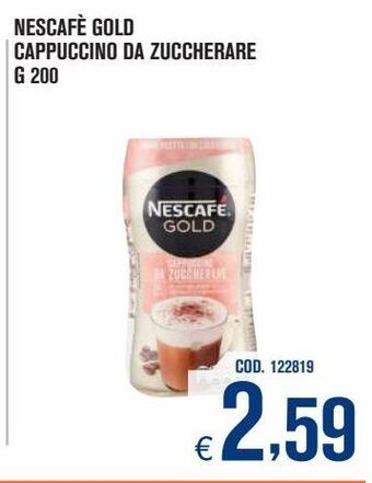Adhoc Nescafè gold cappuccino da zuccherare g 200 offerta