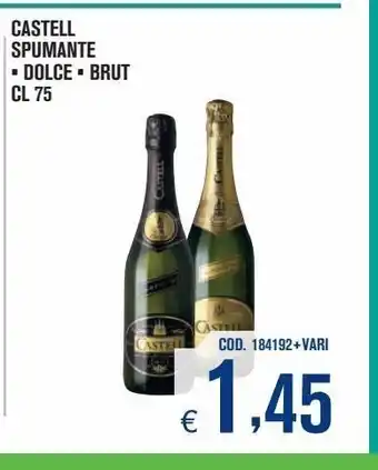 Adhoc Spumante castell dolce, brut cl 45 offerta