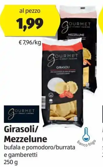 ALDI Gourmet Finest Cuisine Girasoli/Mezzelune 250 g offerta