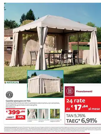Bricocenter Gazebo 300x400 cm ysis offerta