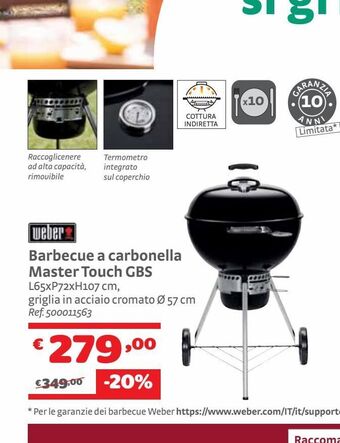 Bricocenter Barbecue a carbonella master touch gbs offerta