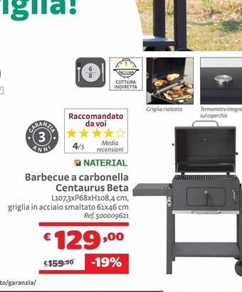 Bricocenter Barbecue a carbonella centaurus beta offerta