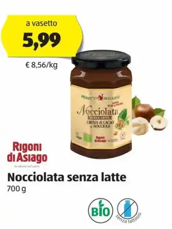 ALDI Rigoni Di Asiago Nocciolata senza latte 700 g offerta