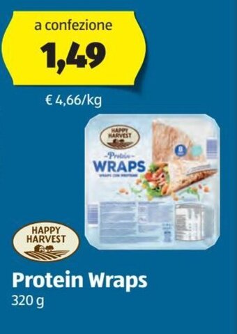 ALDI Happy Harvest Protein Wraps 320 g offerta