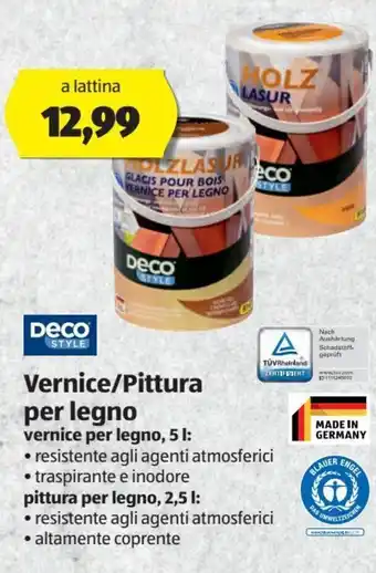 ALDI Deco Style Vernice/Pittura per legno offerta