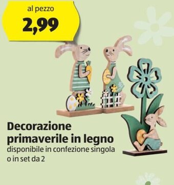 ALDI Decorazione primaverile in legno offerta