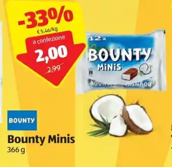 ALDI Bounty Minis 366 g offerta