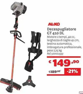 Bricocenter Decespugliatore a benzina offerta