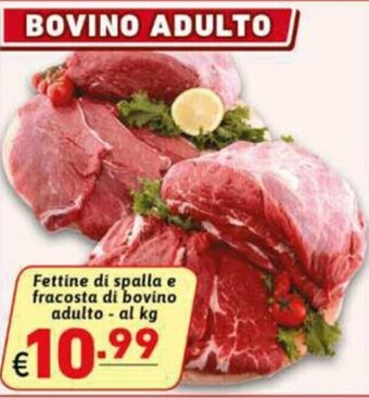 Ipercarni Fettine di spalla e fracosta di bovino adulto - al kg offerta
