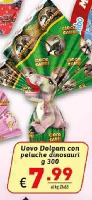 Dolgam Uovo con peluche dinosauri g 300