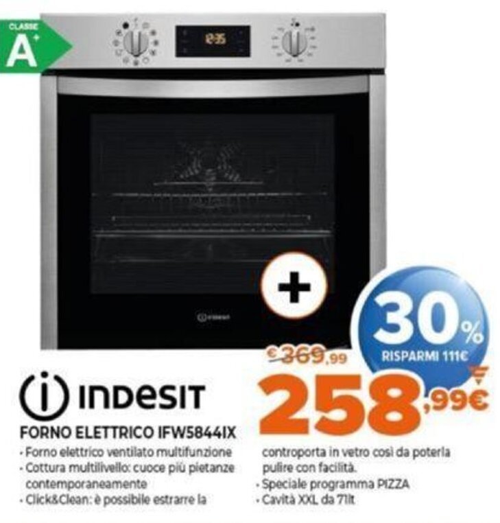 Indesit Forno Elettrico Ventilato IFW5844IX offerta di Expert
