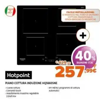 Expert Hotpoint Piano Cottura Induzione HQ5660SNE offerta