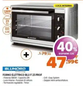 Expert Blunord Forno Elettrico Blu F 23 Prof offerta