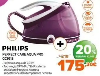 Expert Philips Perfect Care Aqua Pro GC9315 offerta