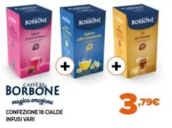 Caffè Borbone Confezione 18 Cialde Infusi Vari
