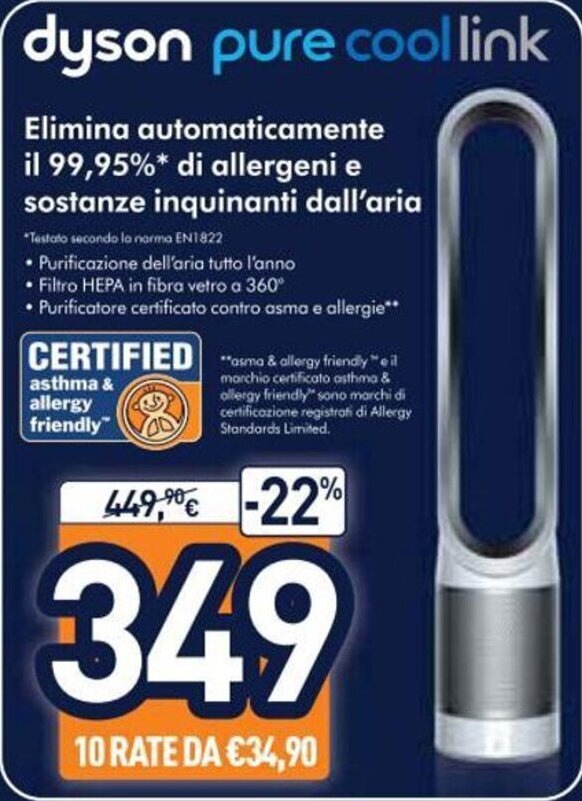dyson pure coolink offerta di Unieuro