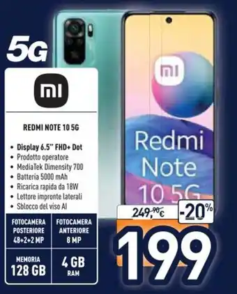 Unieuro mi Redmi Note 10 5G offerta