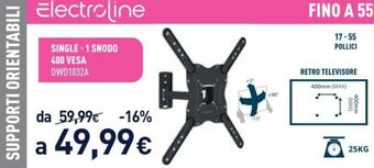 Unieuro Electroline Single - 1 Snodo 400 Vesa offerta