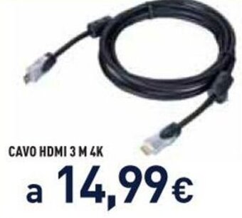 Unieuro Electroline Cavo HDMI 3 M 4K offerta