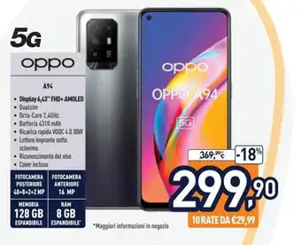 Unieuro Oppo A94 offerta