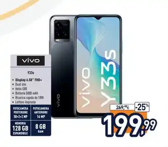 Unieuro Vivo Y33s offerta