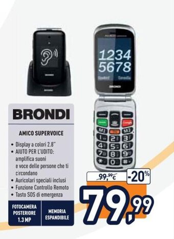 Unieuro Brondi Amico Supervoice offerta
