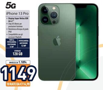 Unieuro iPhone 13 Pro offerta