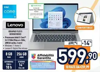 Unieuro Lenovo IdeaPad Flex 5 (82HS010XIX) offerta