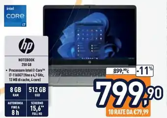 Unieuro hp Notebook 250 G8 offerta