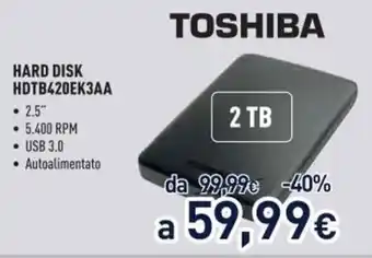 Unieuro Toshiba Hard Disk HDTB420EK3AA offerta