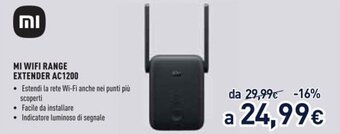 Unieuro mi Wifi Range Extender AC1200 offerta