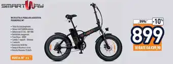 Unieuro Smartway Bicicletta a Pedalata Assistita Pieghevole M1 offerta