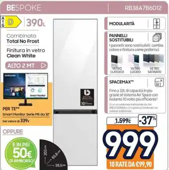 Unieuro Samsung Bespoke RB38A7B6D12 offerta