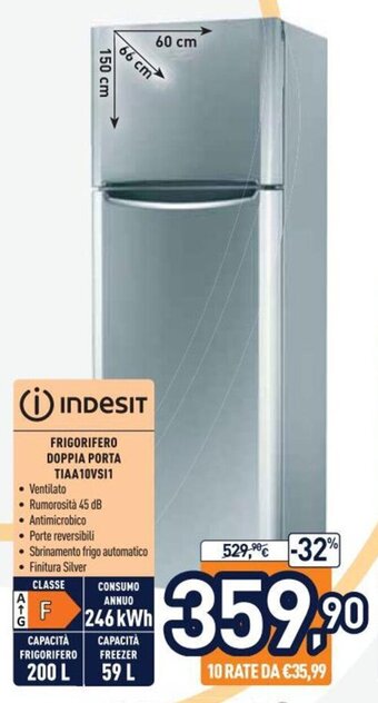 Unieuro Indesit Frigorifero Doppia Porta TIAA10VSI1 offerta
