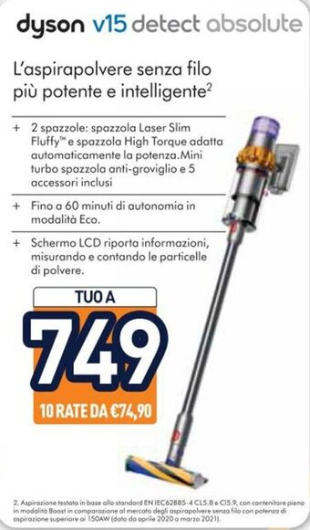 Unieuro dyson v15 detect absolute offerta