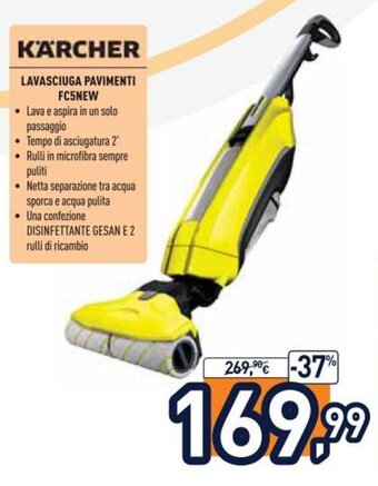 Unieuro Karcher Lavasciuga Pavimenti FC5NEW offerta