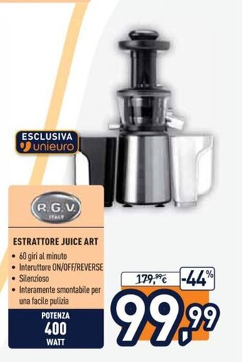 Unieuro R.G.V. Estrattore Juice Art offerta