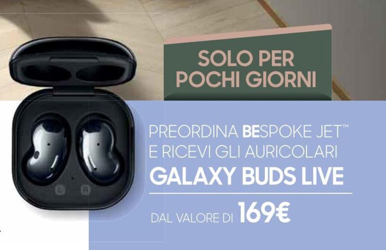 Samsung Galaxy Buds Live offerta di Unieuro