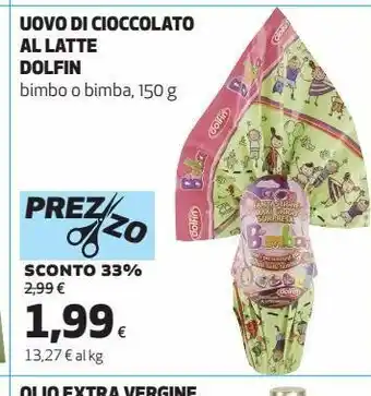Coop Uova di cioccolato al latte dolfin offerta