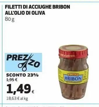 Coop Filetti di acciughe bribon all'olio di oliva offerta