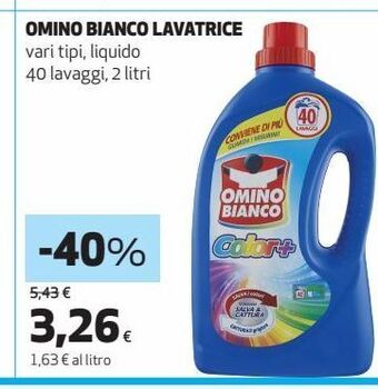 Coop Omino bianco lavatrice offerta