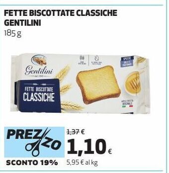 Coop Fette biscottate classiche gentilini offerta