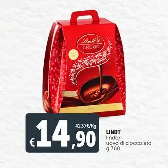 Deco Supermercati Lindt Lindor Uovo di Cioccolato g 360 offerta