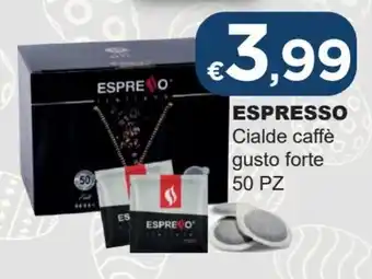 Mister Risparmio Espresso Cialde caffè gusto forte 50 pz offerta