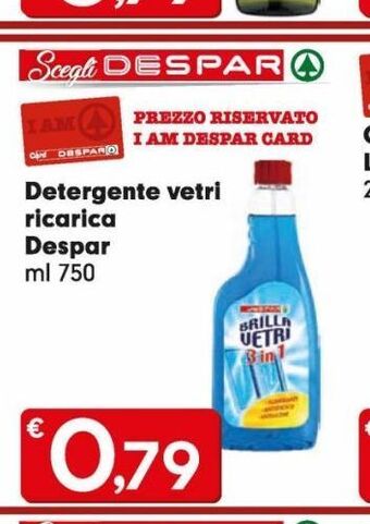 Detergente vetri ricarica despar